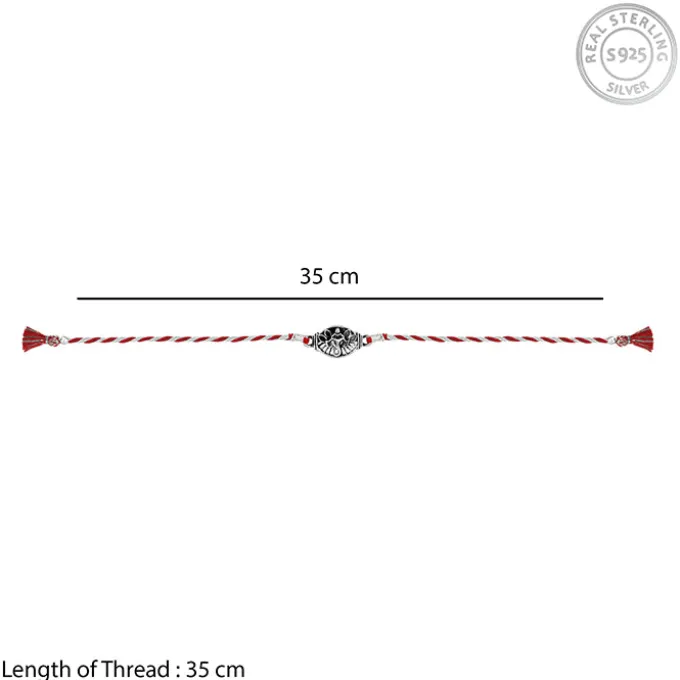 Oxidised Silver Vinayak Rakhi