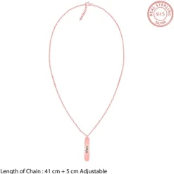 Personalised Rose Gold Charming Two Sided Necklace