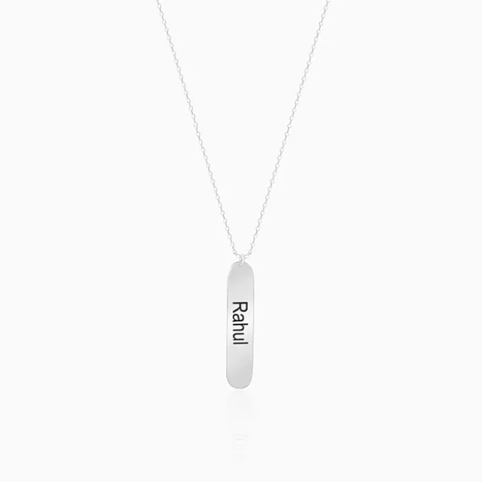 Personalised Silver Charming Two Sided Necklace