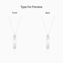 Personalised Silver Charming Two Sided Necklace