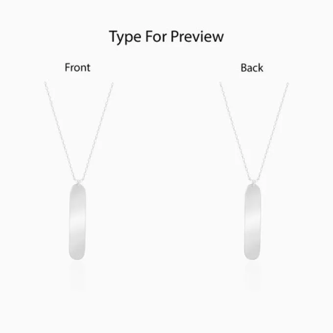 Personalised Silver Charming Two Sided Necklace