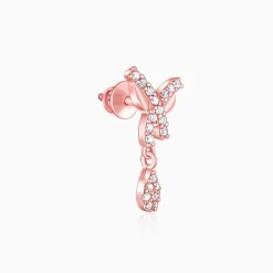 Rose Gold Pear Drops Earrings