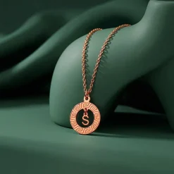 Rose Gold Personalised The Letter Initial Necklace
