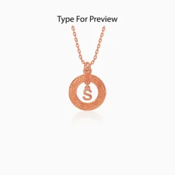 Rose Gold Personalised The Letter Initial Necklace