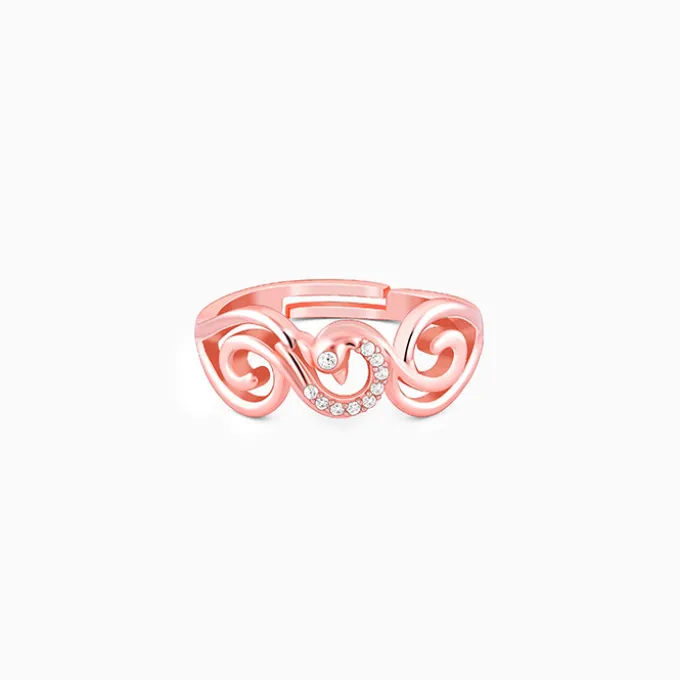 Rose Gold Admiring Peacock Ring