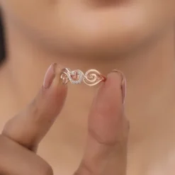 Rose Gold Admiring Peacock Ring