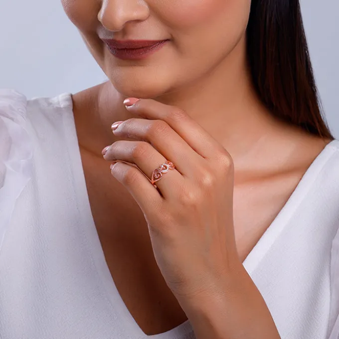 Rose Gold Admiring Peacock Ring