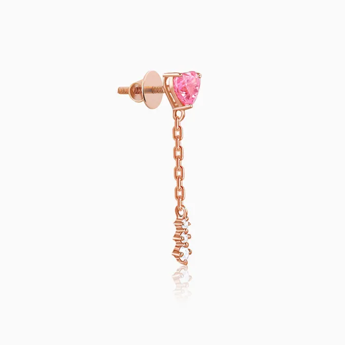 Rose Gold Adore You Dangler Earrings