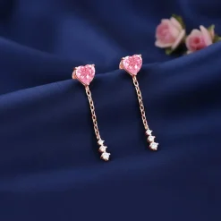 Rose Gold Adore You Dangler Earrings