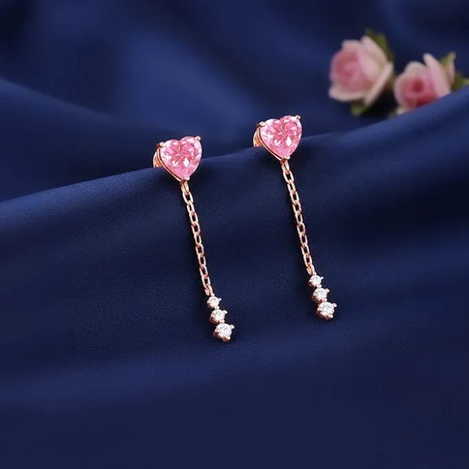 Rose Gold Adore You Dangler Earrings