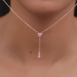 Rose Gold Adore You Lariat Necklace