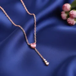 Rose Gold Adore You Lariat Necklace
