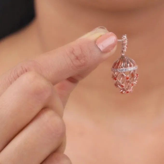 Rose Gold Amaterasu Earrings