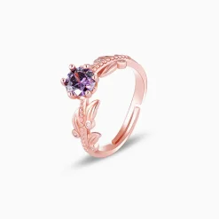 Rose Gold Amethyst Ring