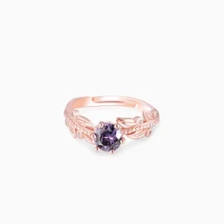 Rose Gold Amethyst Ring