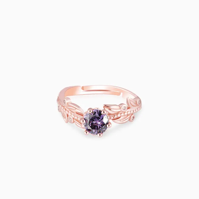 Rose Gold Amethyst Ring