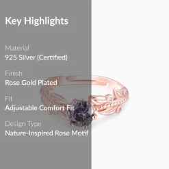 Rose Gold Amethyst Ring