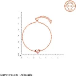 Rose Gold Amora Drop Bracelet