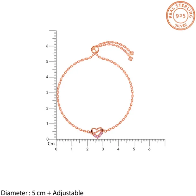 Rose Gold Amora Drop Bracelet