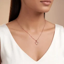 Rose Gold Amora Gleam Pendant with Link Chain