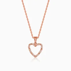 Rose Gold Amora Gleam Pendant with Link Chain