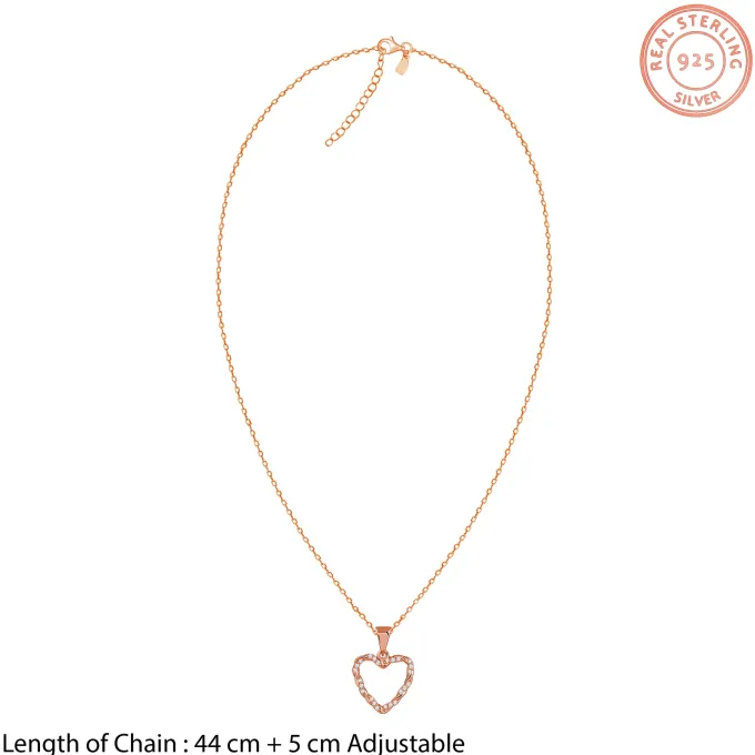 Rose Gold Amora Gleam Pendant with Link Chain