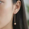 Rose Gold Aperture Sui Dhaga Earrings