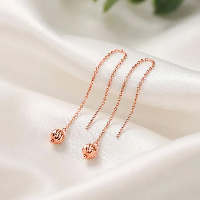 Rose Gold Aperture Sui Dhaga Earrings