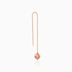 Rose Gold Aperture Sui Dhaga Earrings