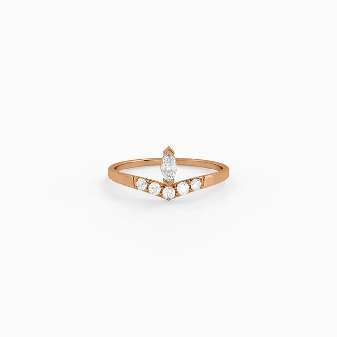 Rose Gold Aphrodite Shine Ring (Size 12)