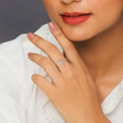 Rose Gold Aquatic Ring