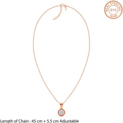 Rose Gold Aurelia Flower Pendant with Link Chain