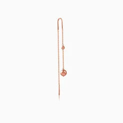Rose Gold Aurex Beadline Sui Dhaga Earrings