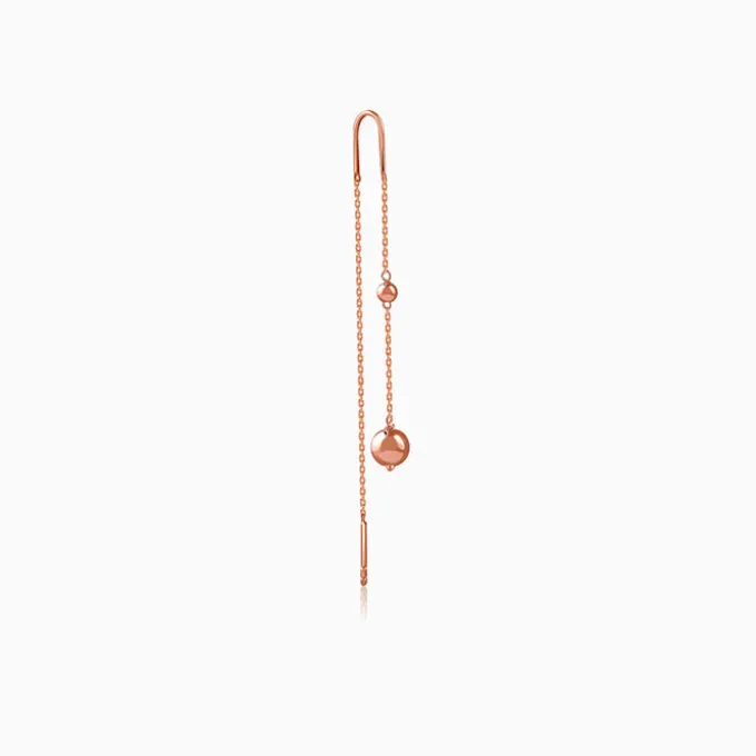 Rose Gold Aurex Beadline Sui Dhaga Earrings