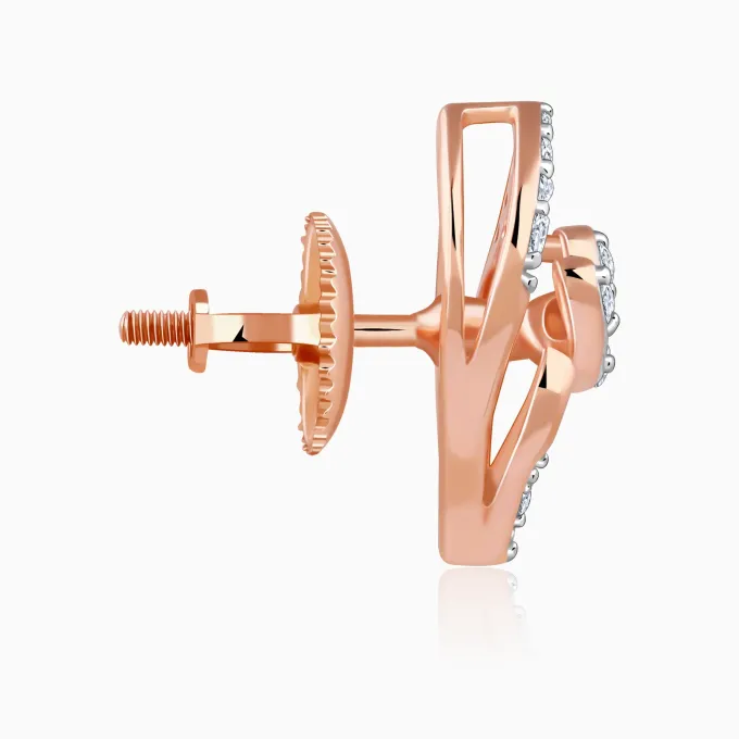 Rose Gold Aurora Gleam Lab Grown Diamond Studs