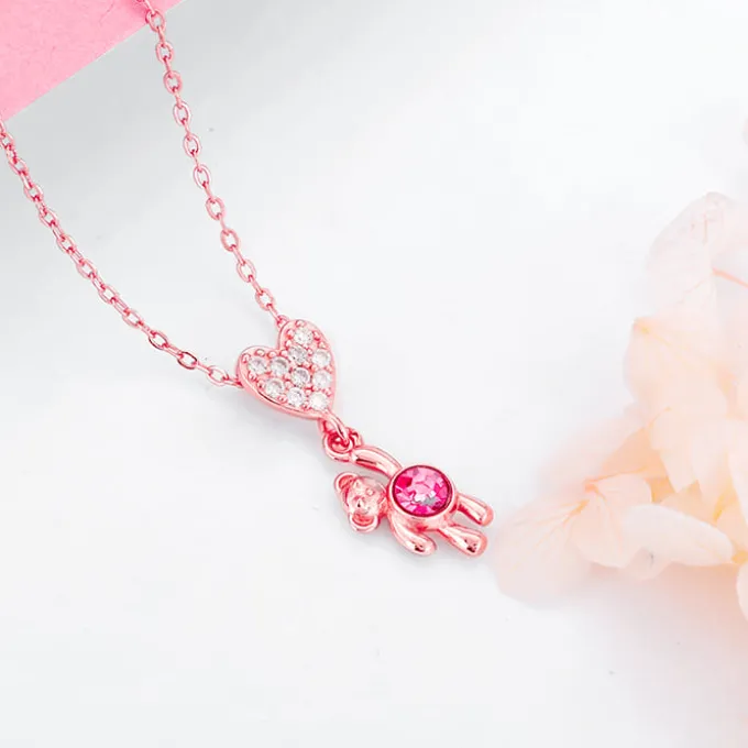 Rose Gold Beary Love Necklace