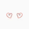 Rose Gold Beautiful Heart Earrings