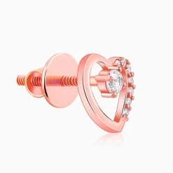 Rose Gold Beautiful Heart Earrings