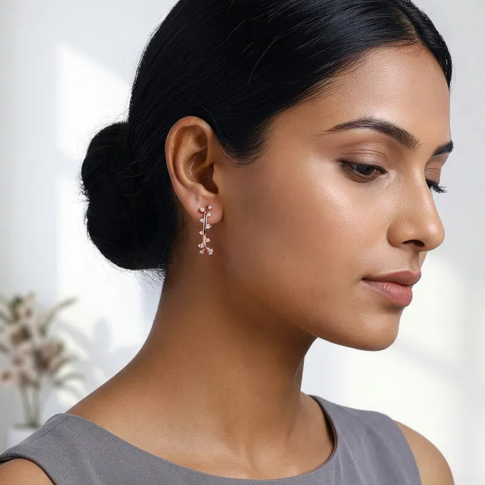 Rose Gold Beautiful Things J Hoop Earrings