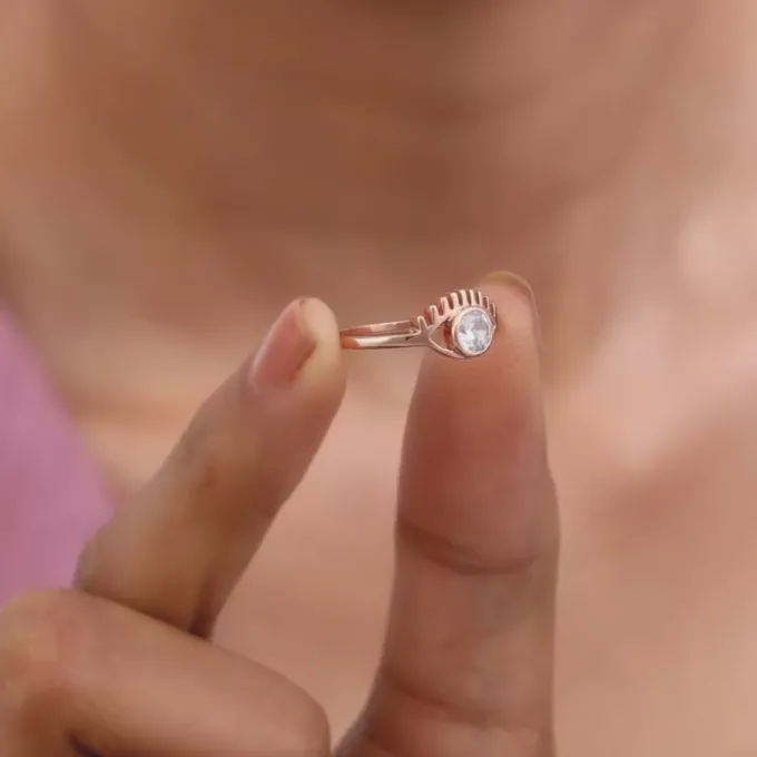 Rose Gold Beauty Blinks Ring