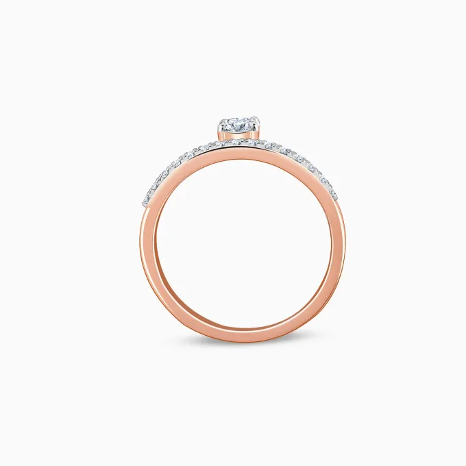 Rose Gold Begin Forever Solitaire Lab Grown Diamond Ring