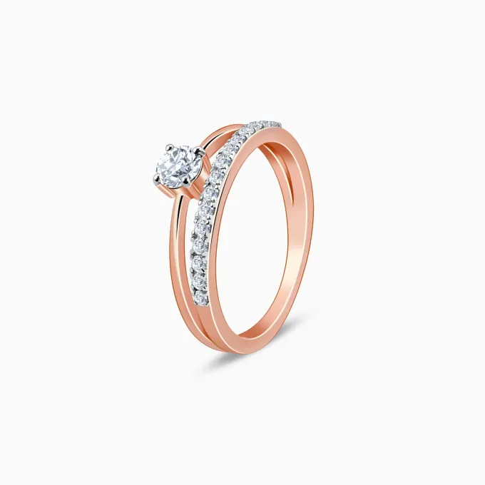 Rose Gold Begin Forever Solitaire Lab Grown Diamond Ring
