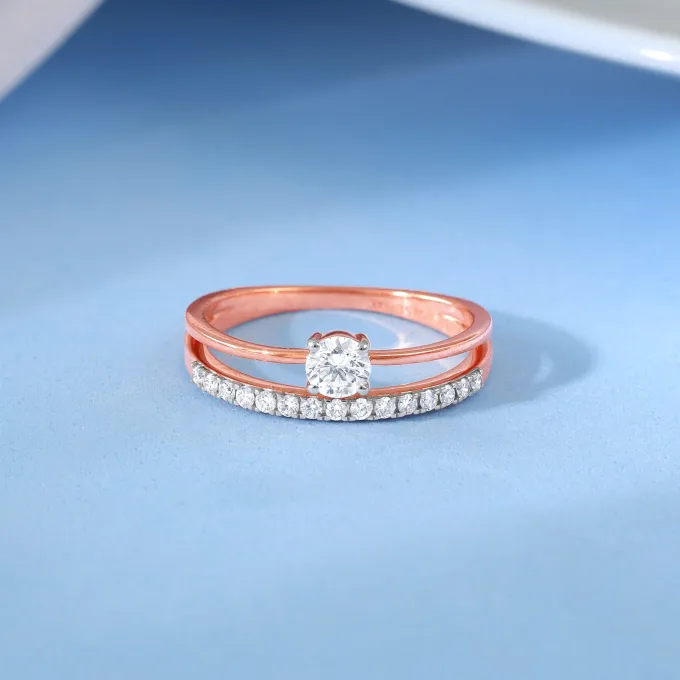 Rose Gold Begin Forever Solitaire Lab Grown Diamond Ring