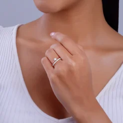 Rose Gold Begin Forever Solitaire Lab Grown Diamond Ring