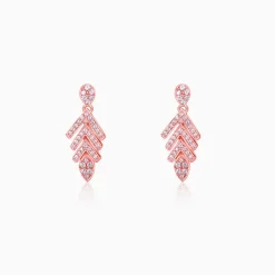 Rose Gold Belle Leaf Earrings