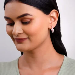 Rose Gold Belle Leaf Earrings