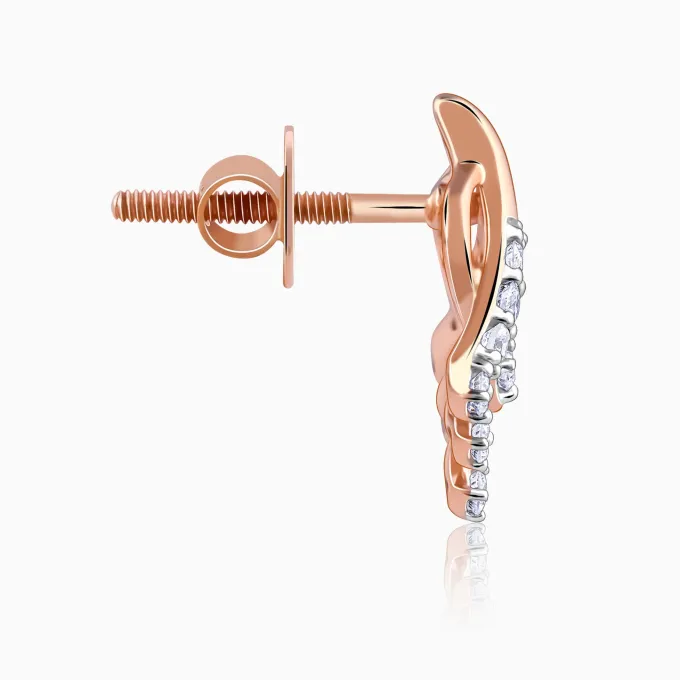 Rose Gold Benignant Diamond Earrings