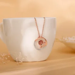 Rose Gold Blissful Shine Diamond Pendant