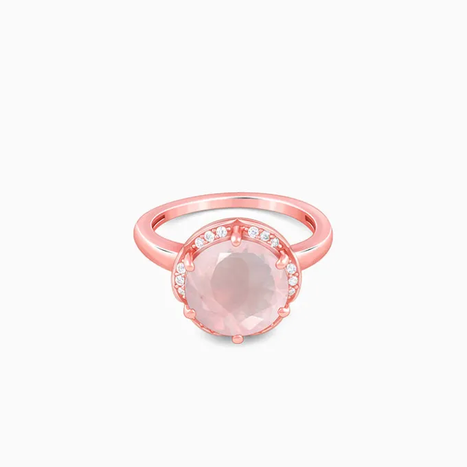 Rose Gold Bloom Rose Quartz Ring