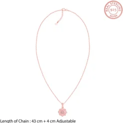 Rose Gold Bloomie Pendant With Link Chain